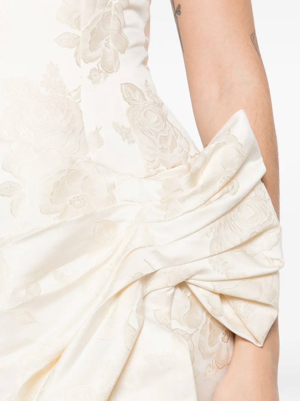 Simone Rocha Sash midi-jurk Beige