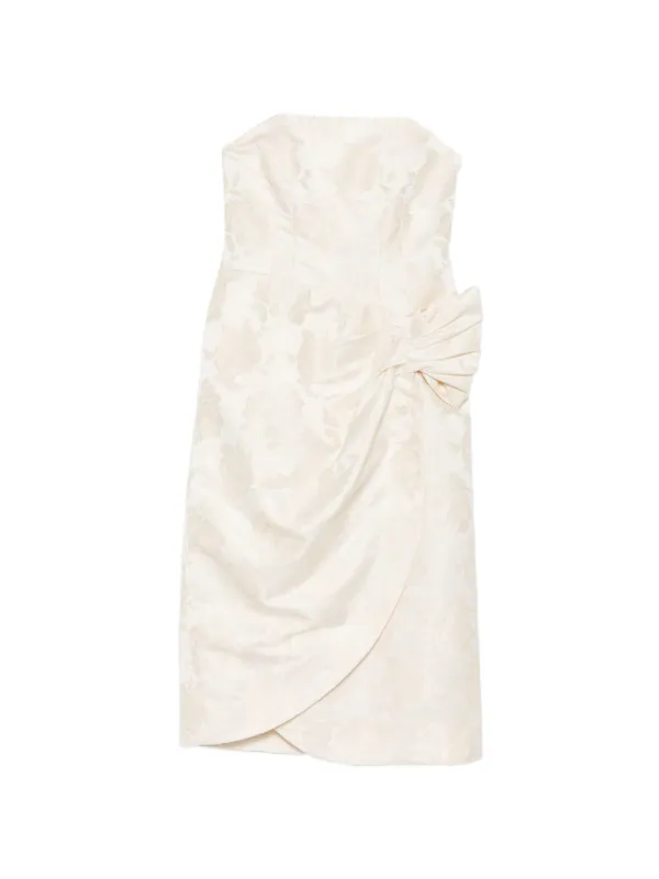 Simone Rocha Sash Midi Dress in Neutrals