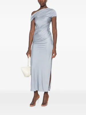 galvan london silver dress GALVAN LONDON Satin Pandora Dress