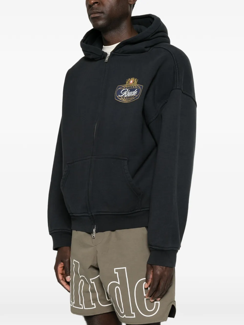RHUDE Safari Crest hoodie met rits Blauw