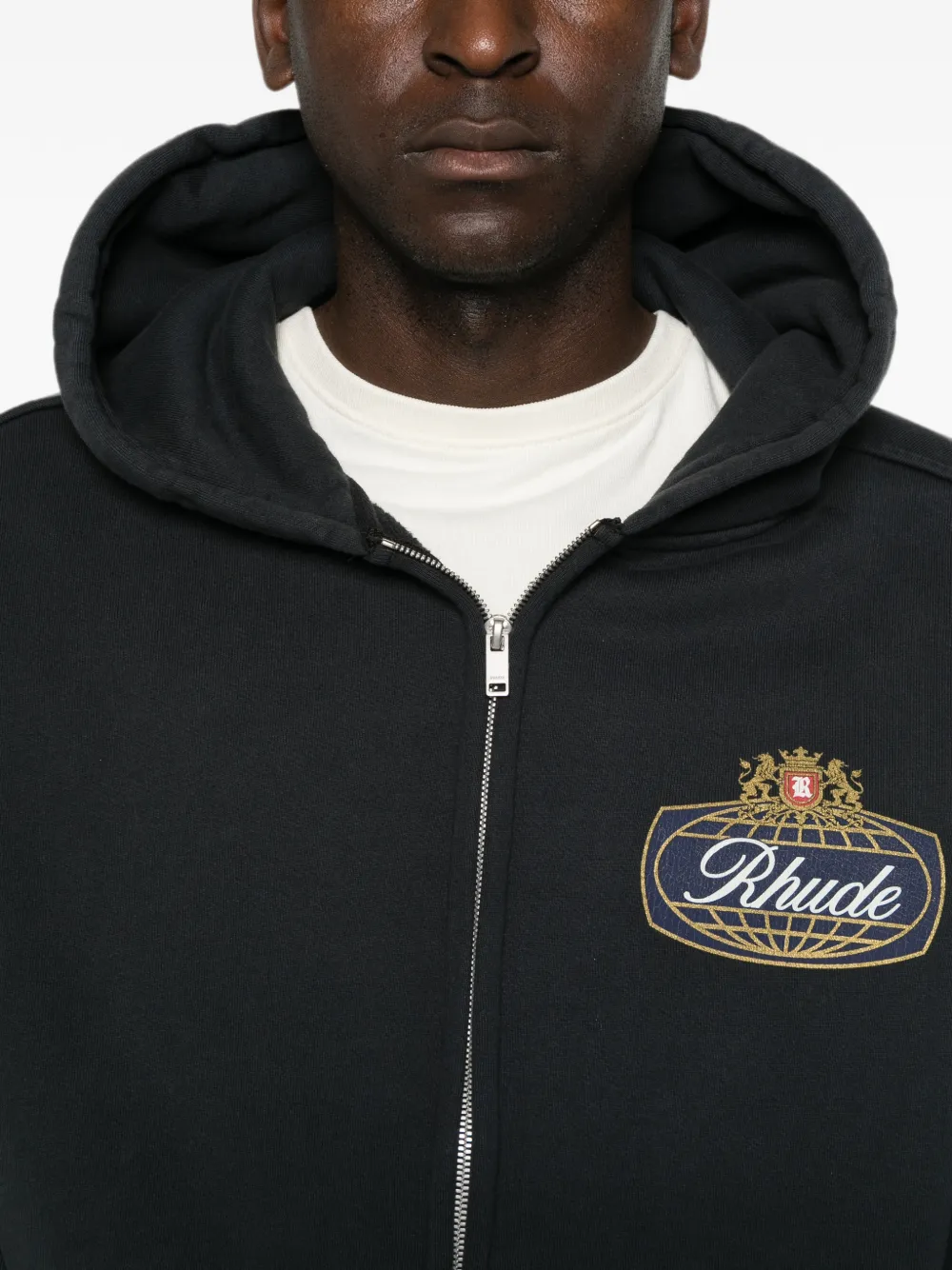 RHUDE Safari Crest hoodie met rits Blauw