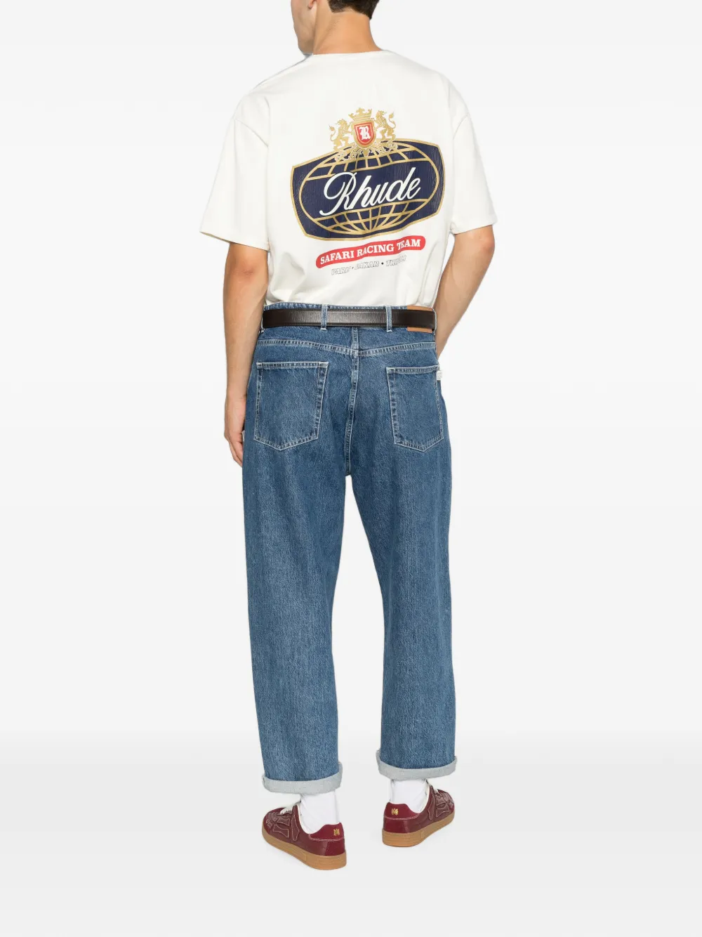 RHUDE Safari Crest T-shirt met korte mouwen Beige