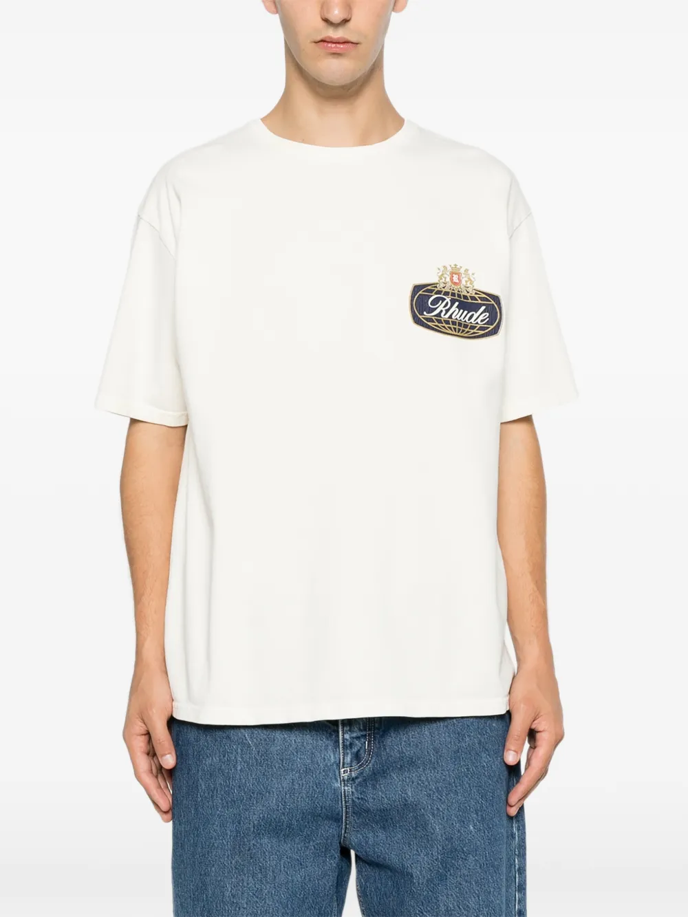 RHUDE Safari Crest T-shirt met korte mouwen Beige