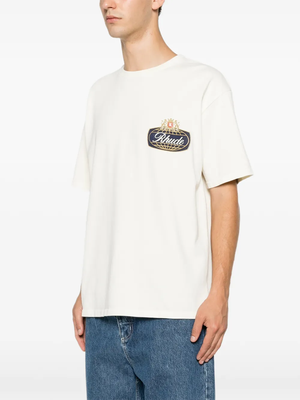 RHUDE Safari Crest T-shirt met korte mouwen Beige