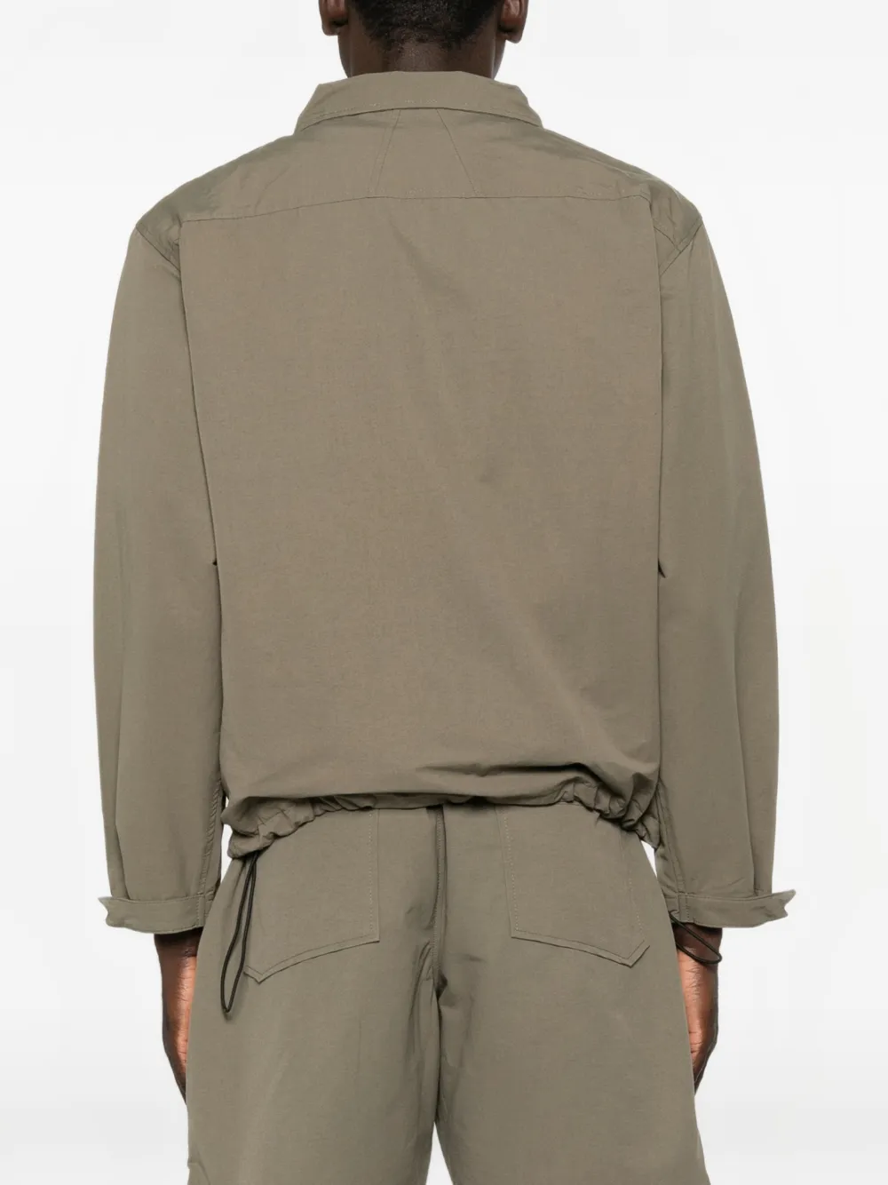 RHUDE Shirtjack met geborduurd logo Groen