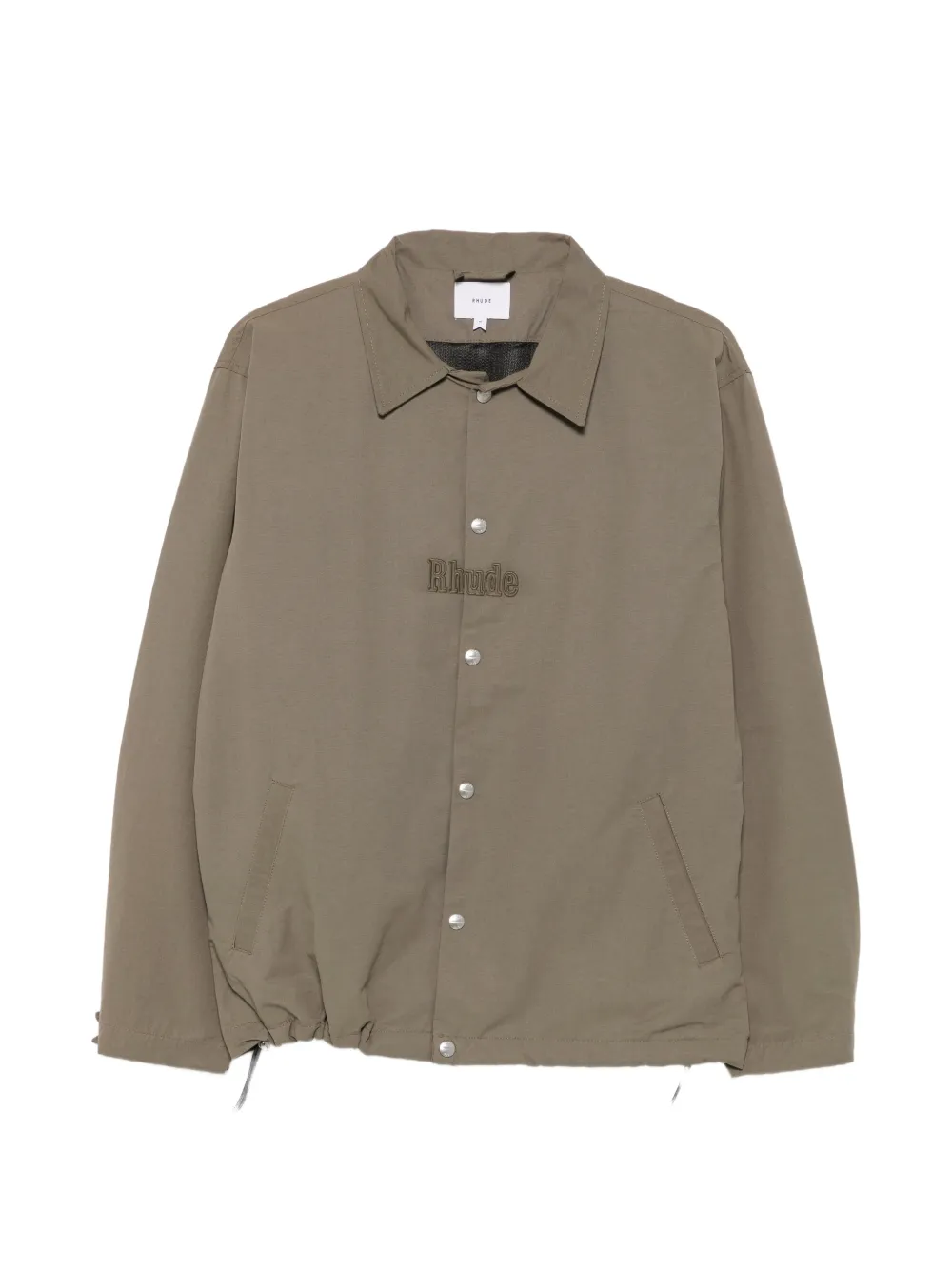 RHUDE logo-embroidered overshirt - Verde