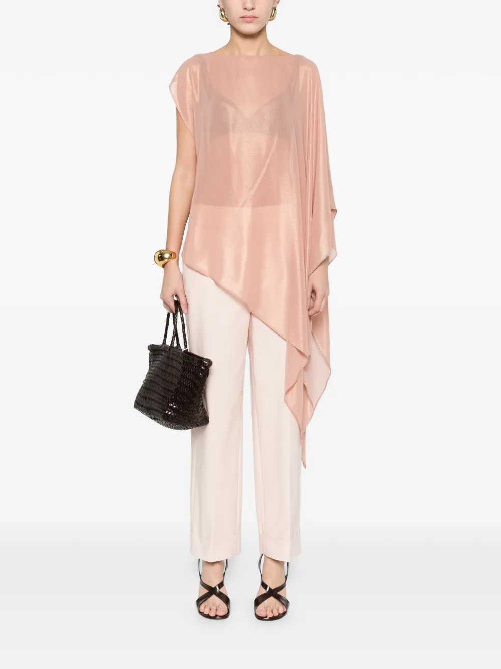 Peserico Asymmetrische blouse Roze