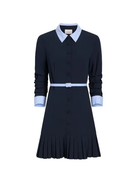 Cinq A Sept Lucilla striped pleated mini dress