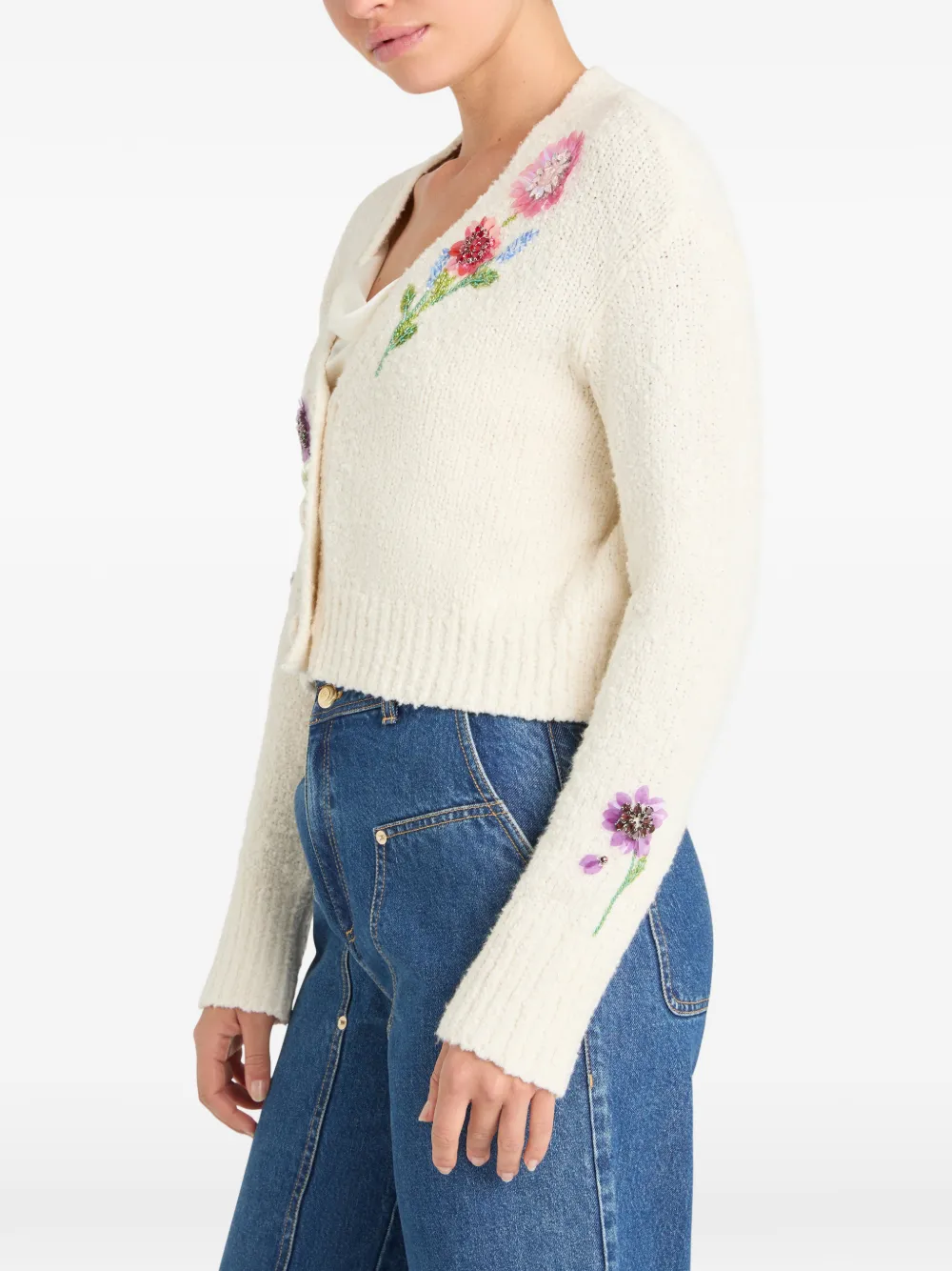  Cinq A Sept Solene Floral Cardigan - Neutrals 