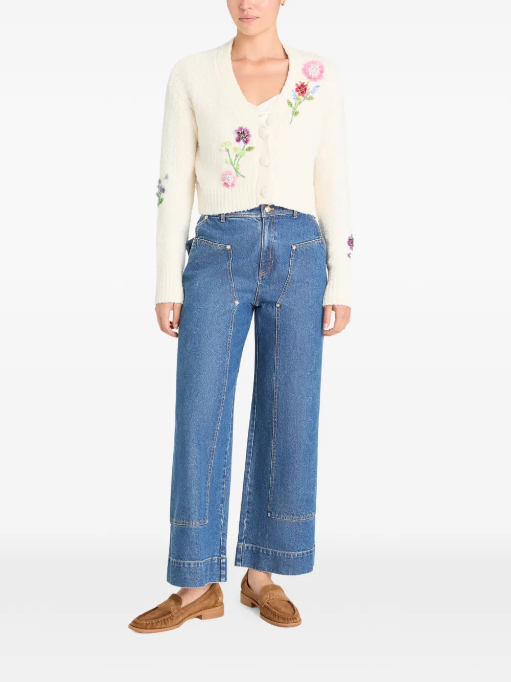  Cinq A Sept Solene Floral Cardigan - Neutrals 