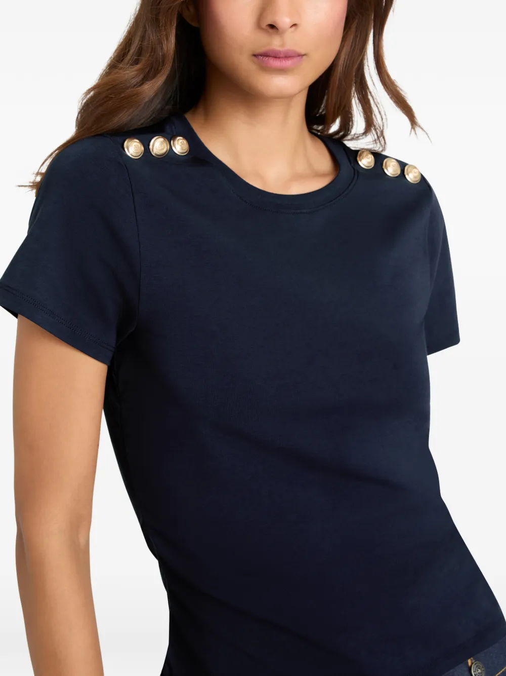 Cinq A Sept Jasper T-shirt met knoop deatil Blauw