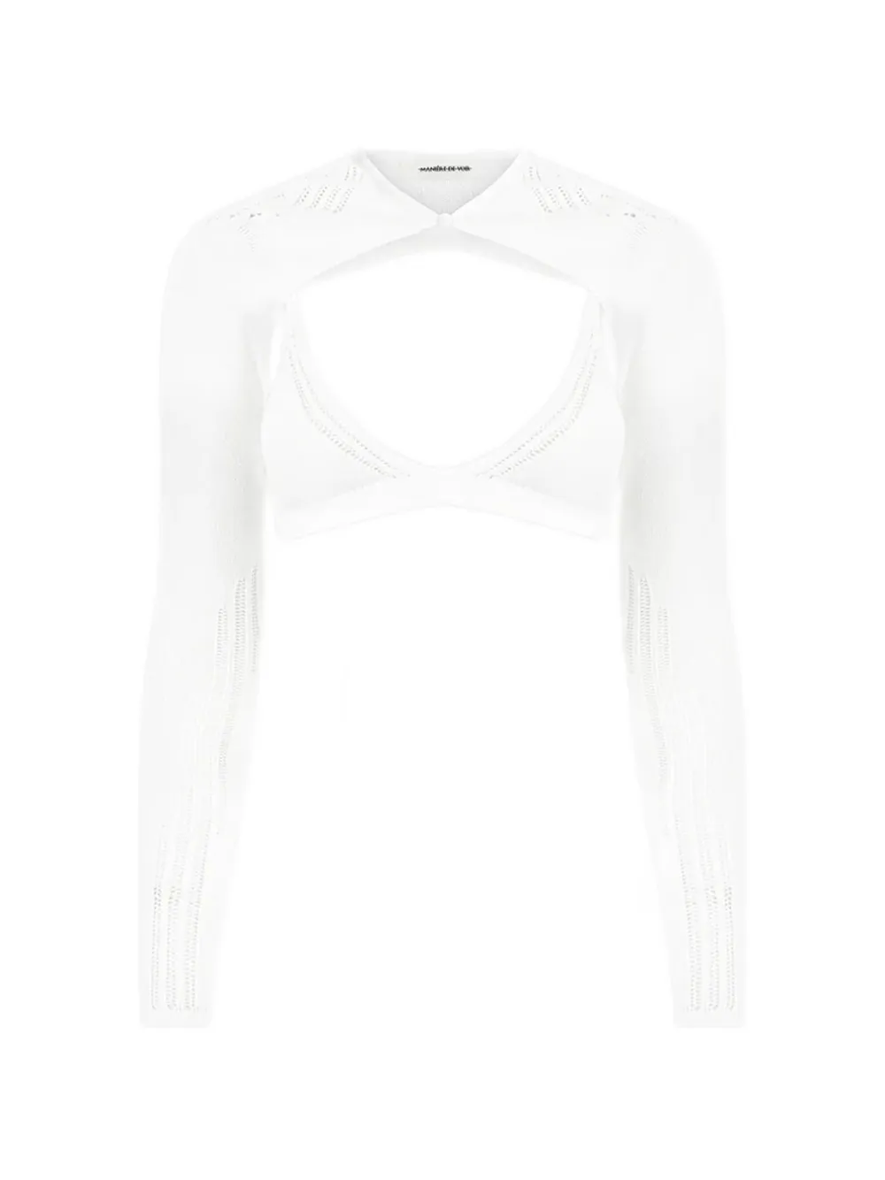 Manière De Voir knitted overlay top - Bianco