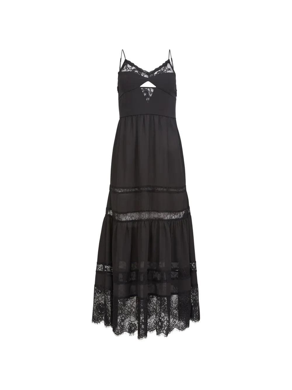 Fleur Du Mal Abito lungo Adeline in pizzo - Nero