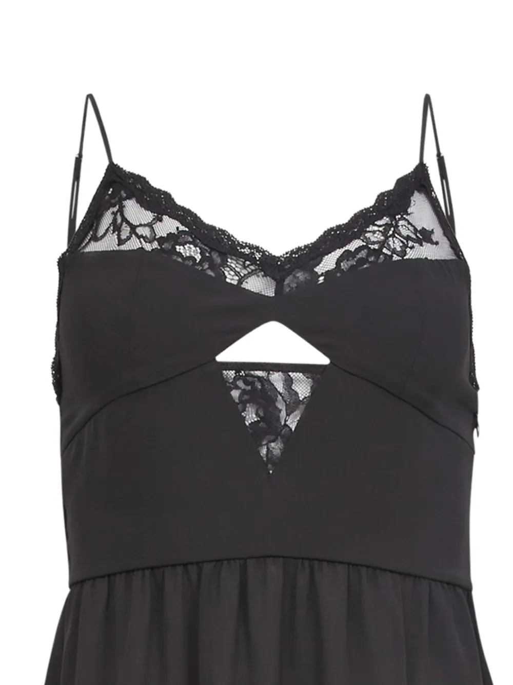 Fleur Du Mal Adeline maxi-jurk met kant Zwart