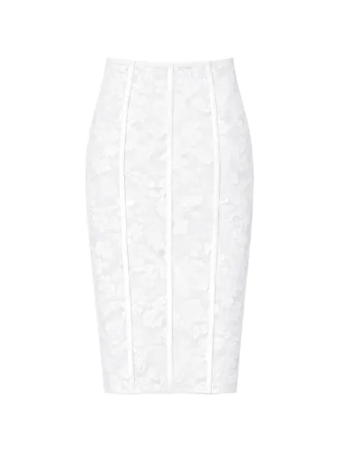 Fleur Du Mal Le Stretch lace pencil midi skirt