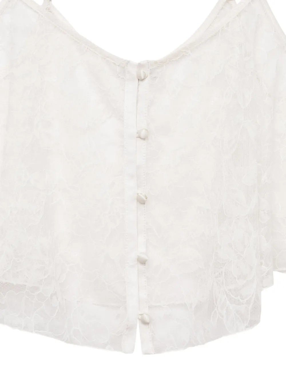 Fleur Du Mal Jasmine hemd met kanten knopen Wit