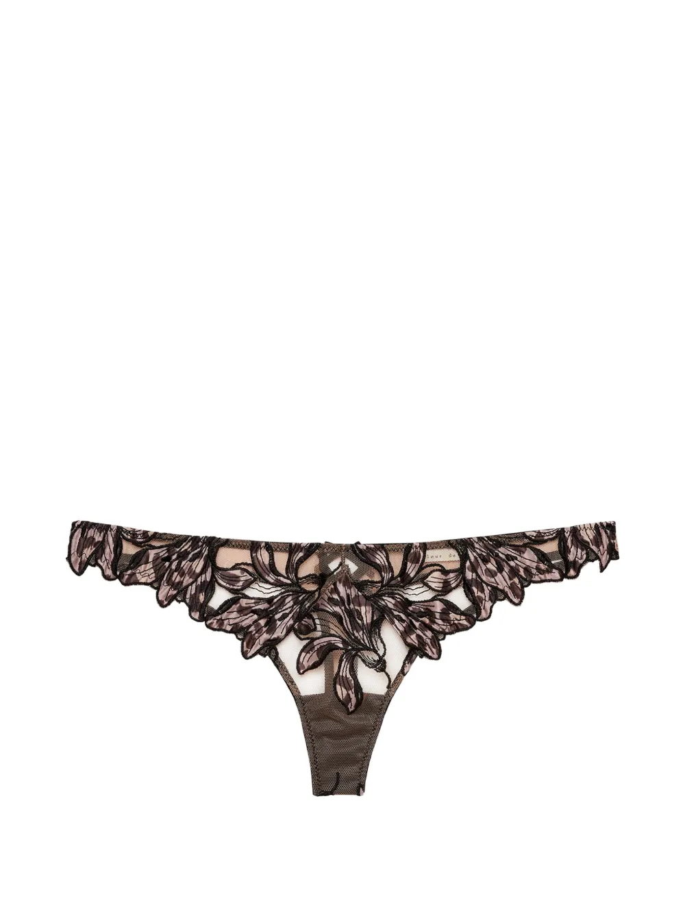 Fleur Du Mal Lily embroidery thong - Toni neutri