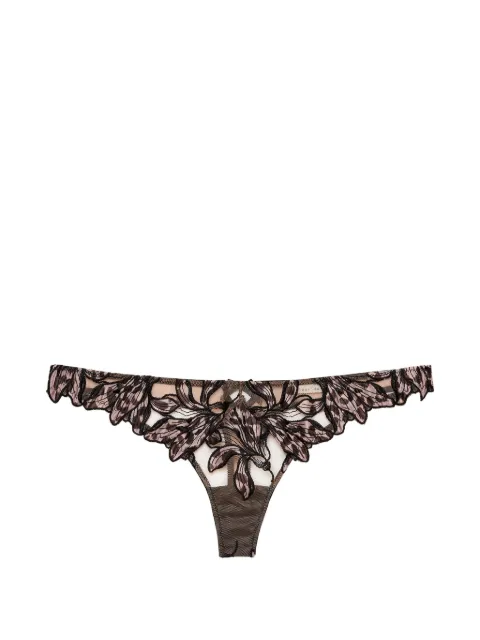 Fleur Du Mal Lily embroidery thong