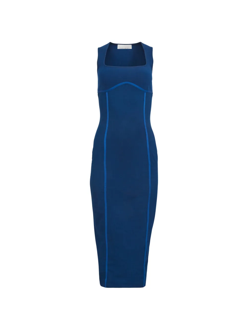 Fleur Du Mal Abito midi con scollo ampio - Blu