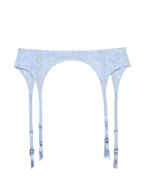 Fleur Du Mal Le Stretch Lace Garter Belt | Blue | FARFETCH