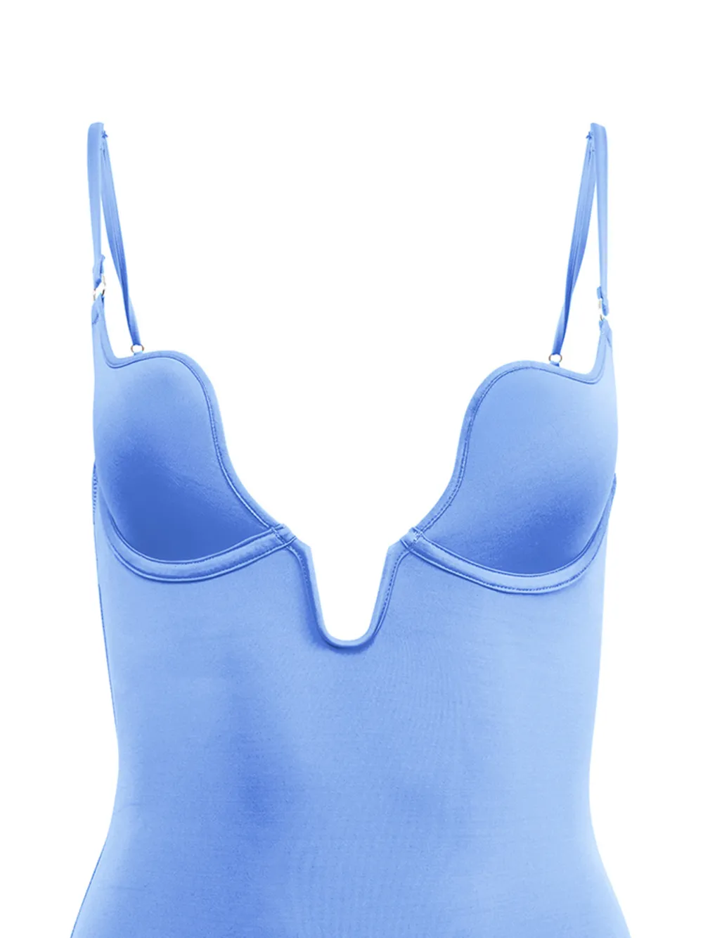 Fleur Du Mal Seduce badpak met U-watervalhals Blauw