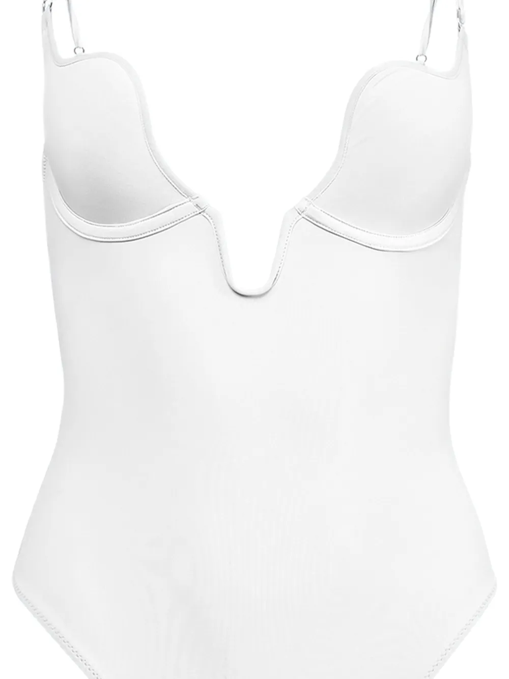 Fleur Du Mal Seduce badpak met U-watervalhals Wit