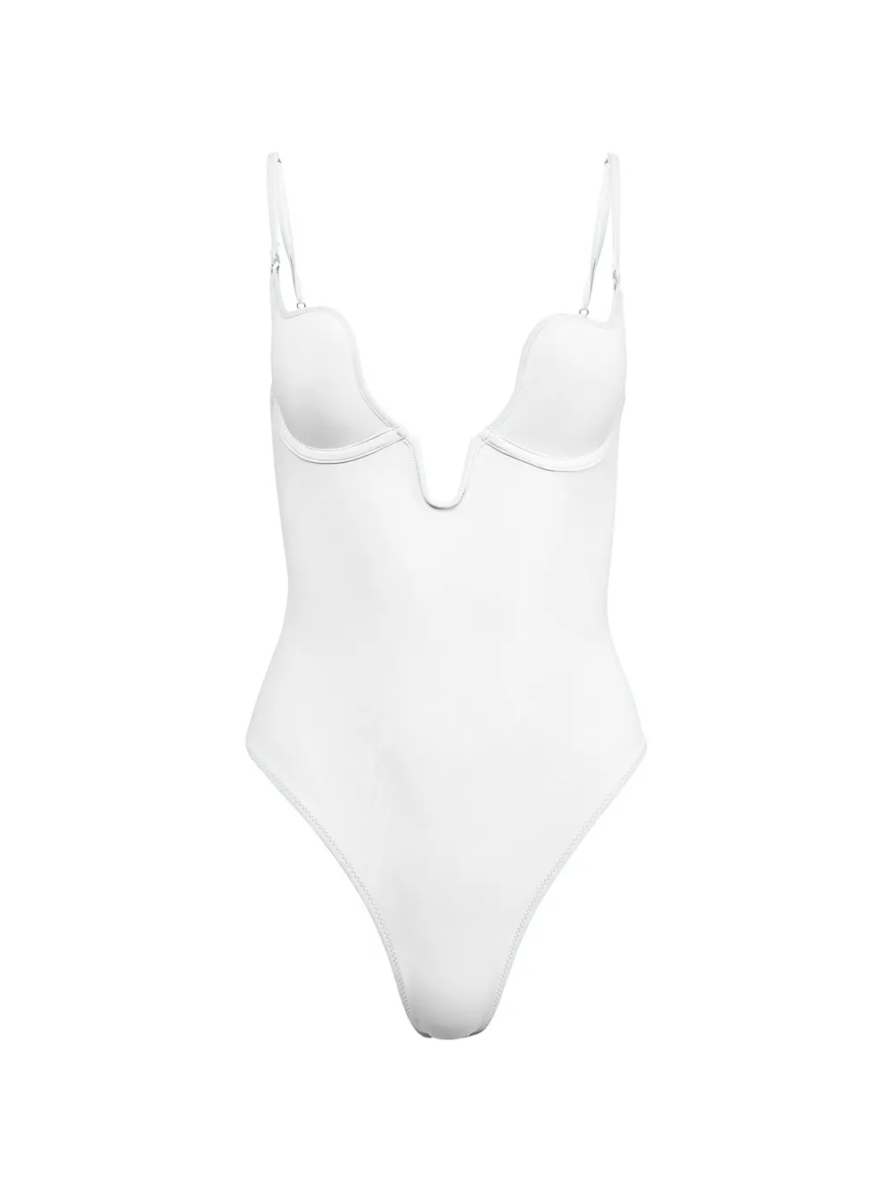 Fleur Du Mal Seduce U-plunge swimsuit - White