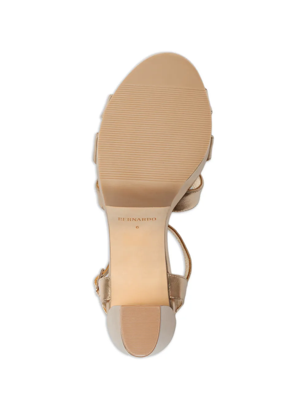 Bernardo Vittoria sandalen met plateauzool en gekruiste bandjes Goud