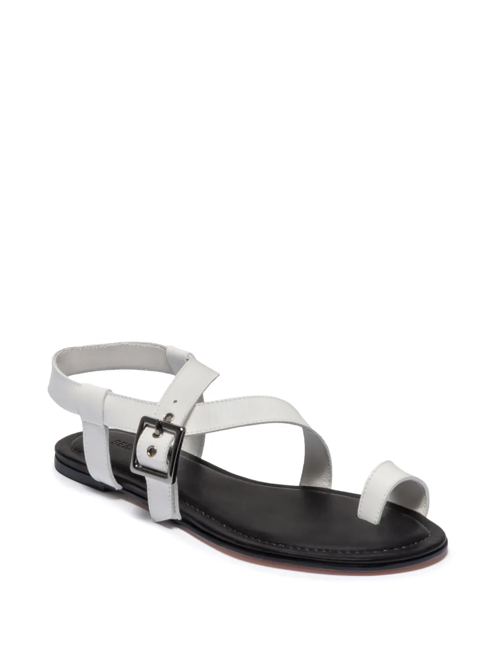 Bernardo Hartshorn sandalen met teenring en gesp Wit