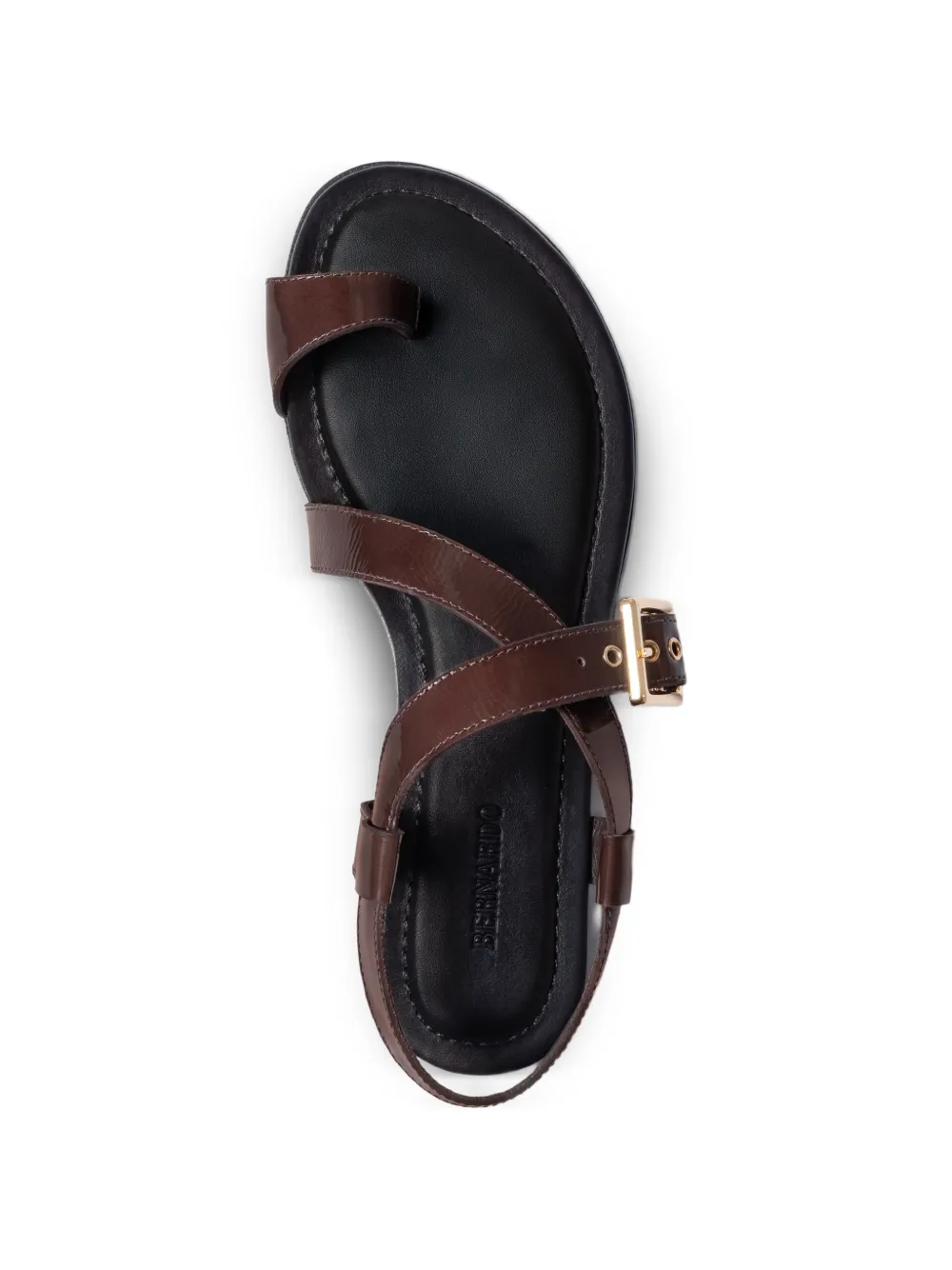 Bernardo Hartshorn sandalen met teenring en gesp Bruin