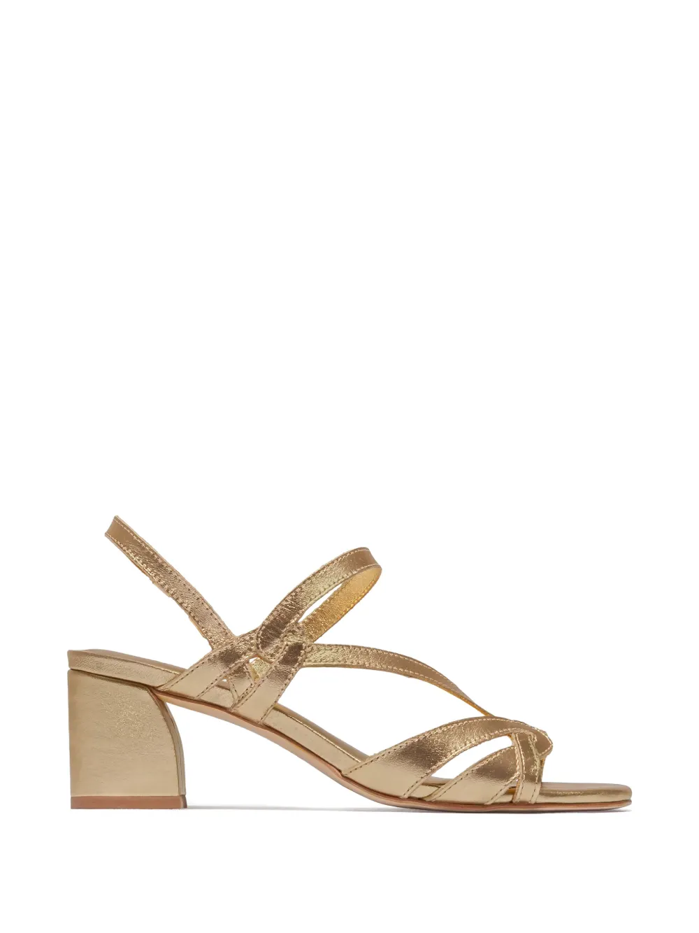 Bernardo knotted-strap heeled sandals – Gold
