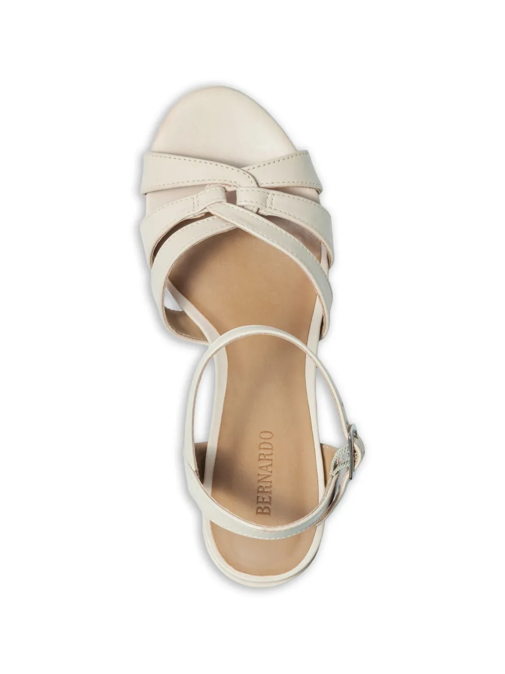 Bernardo Vittoria geweven sandalen met plateauzool Beige