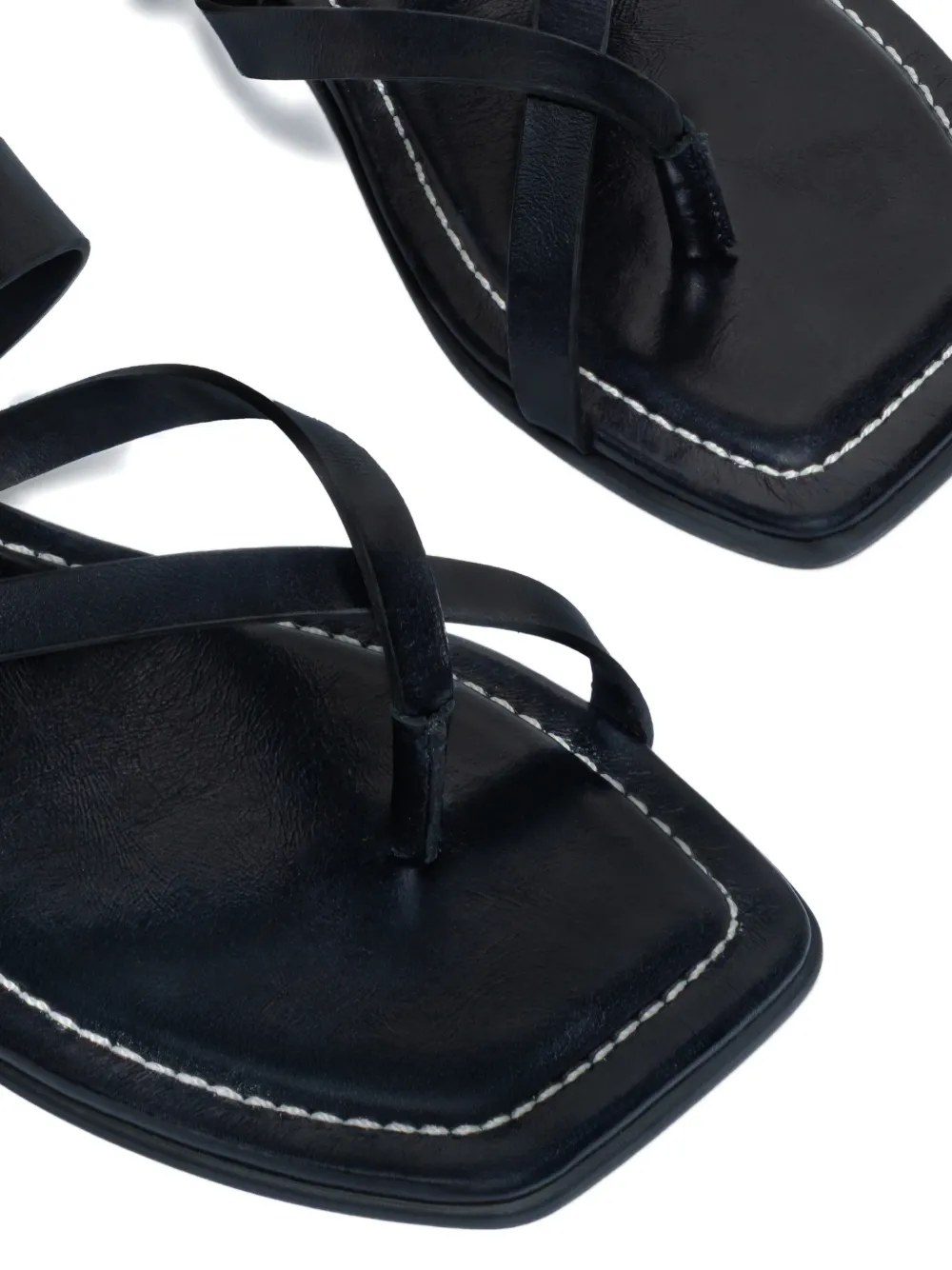 Bernardo Ocana sandalen met teenring Zwart