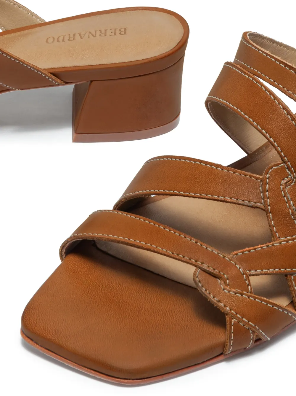 Bernardo Johanne geweven sandalen Bruin