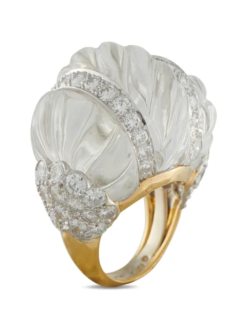 David Webb diamond rock-crystal ring