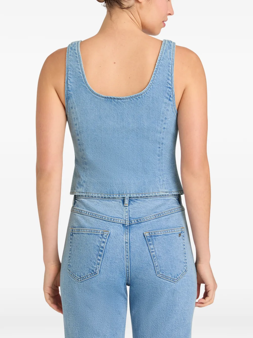 Rowena Button-Up Denim Top