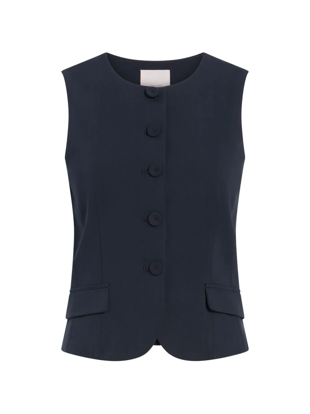 Cinq A Sept Winora button-front sleeveless vest - Blu
