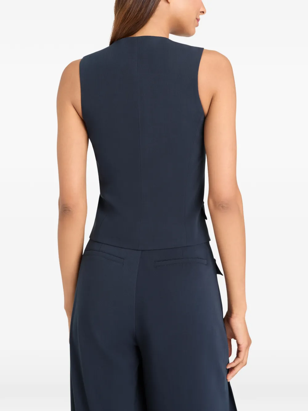 Cinq A Sept Winora mouwloze top met knopen Blauw