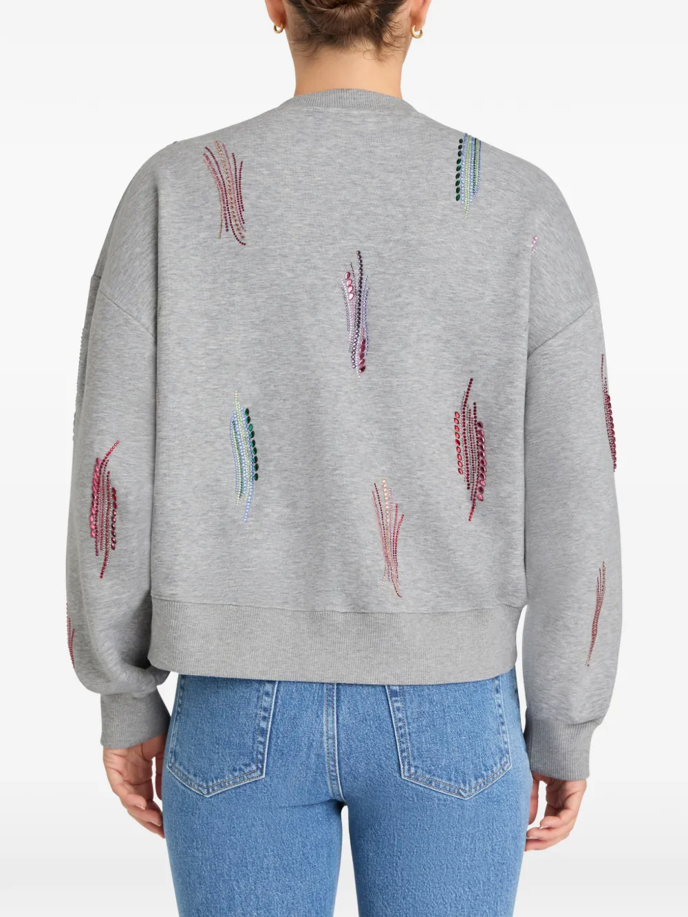 Cinq A Sept Paillette Whirl Brandy sweater met lange mouwen Grijs