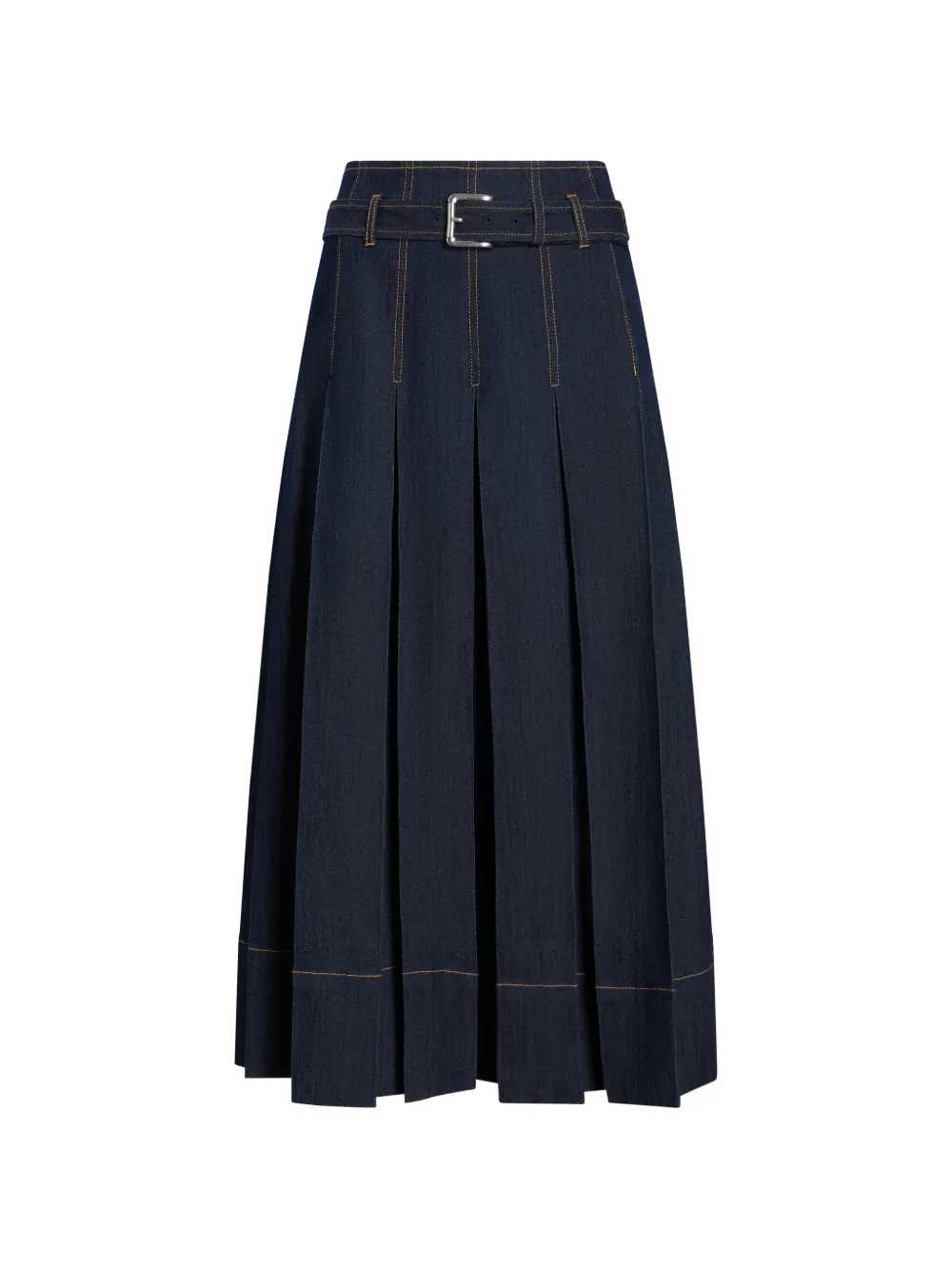 Cinq A Sept Rylee belted pleated midi skirt - Blu