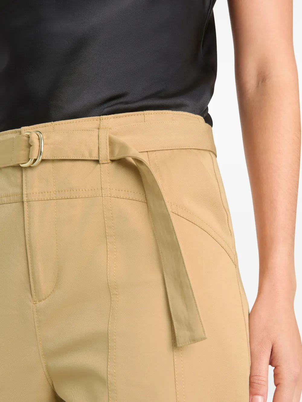 Cinq A Sept Elliott palazzo broek met ceintuur Beige