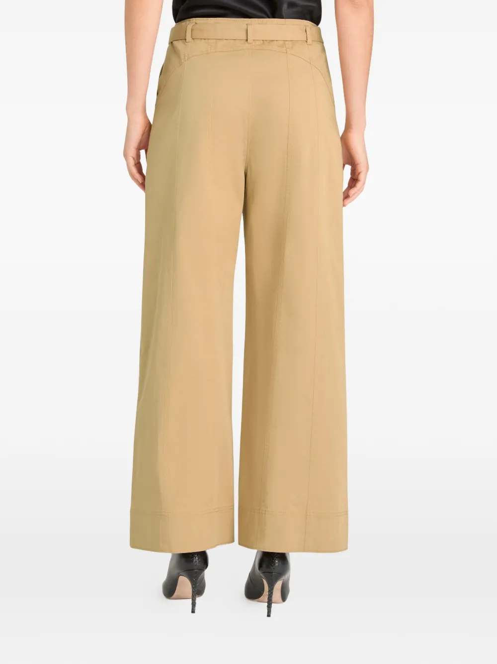 Cinq A Sept Elliott palazzo broek met ceintuur Beige