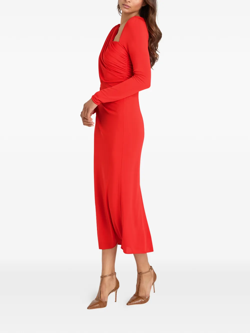 Jalyn Long-Sleeve Midi Dress