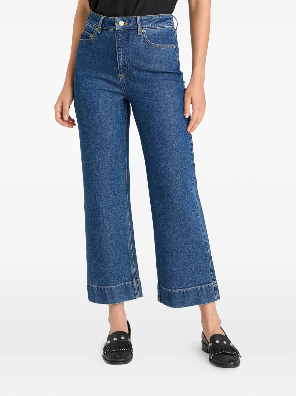 Cinq A Sept Joey jeans met manchetten Blauw