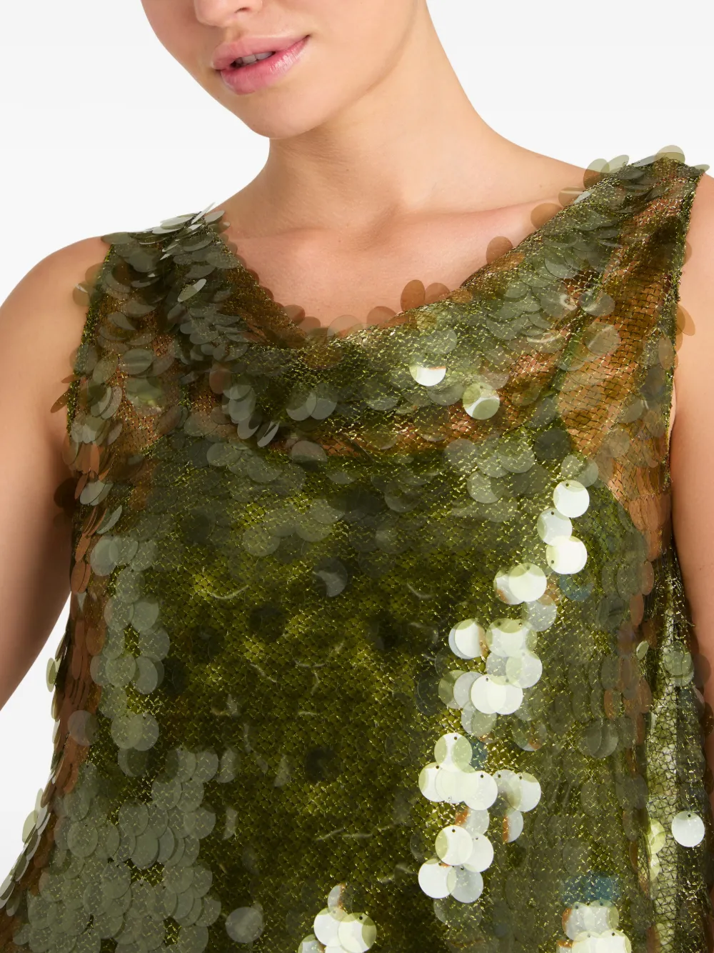 Cinq A Sept Calista top met pailletten Groen