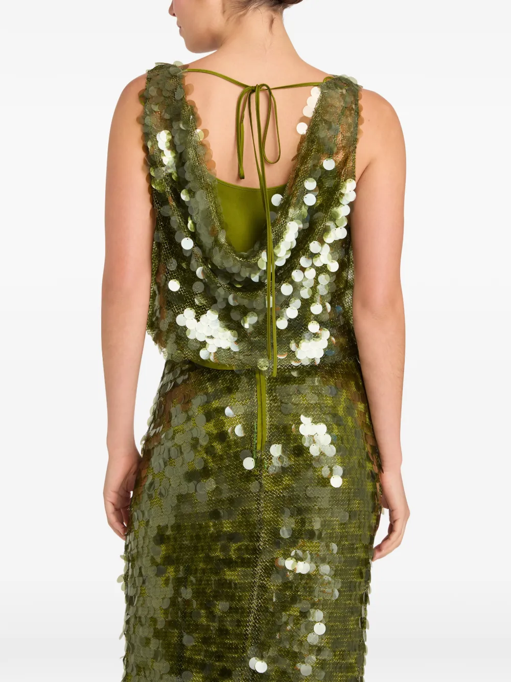 Cinq A Sept Calista top met pailletten Groen