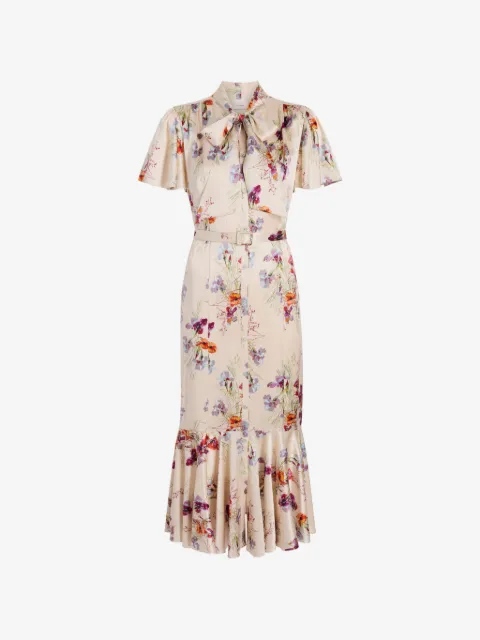 Cinq A Sept Iris Bouquet Willow midi dress