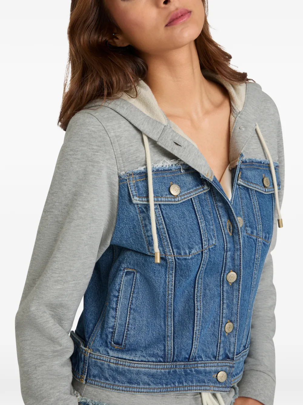 Cinq A Sept Sutton Hooded Denim Jacket | Blue | FARFETCH