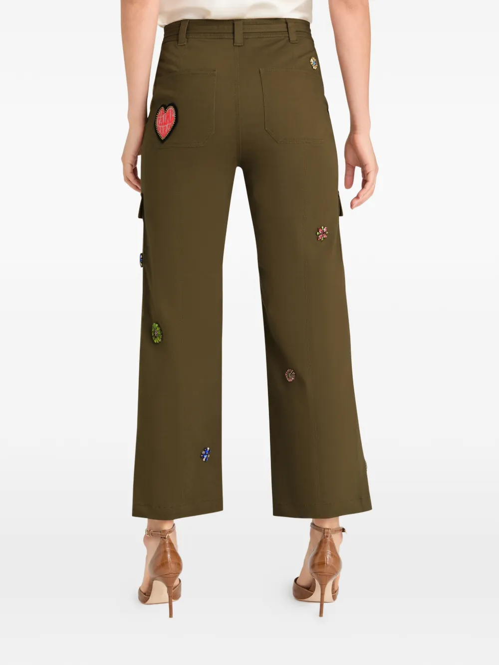 Cinq A Sept Love Michelle verfraaide cargo broek Groen