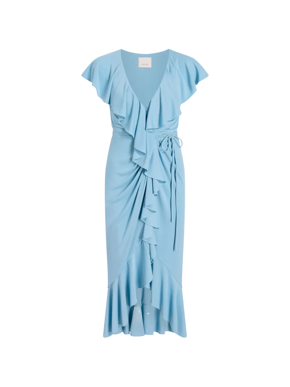 Cinq A Sept Malak ruffled asymmetric dress - Blu